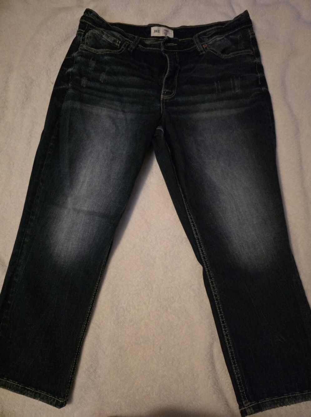 BKE Women's Dark Blue Crop Jeans